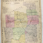 1912 Tioga County NY Map New York County Map Large Antique Etsy Ny