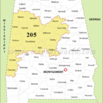 205 Area Code Map Where Is 205 Area Code In Alabama