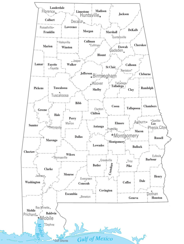 Alabama County Map GIS Geography