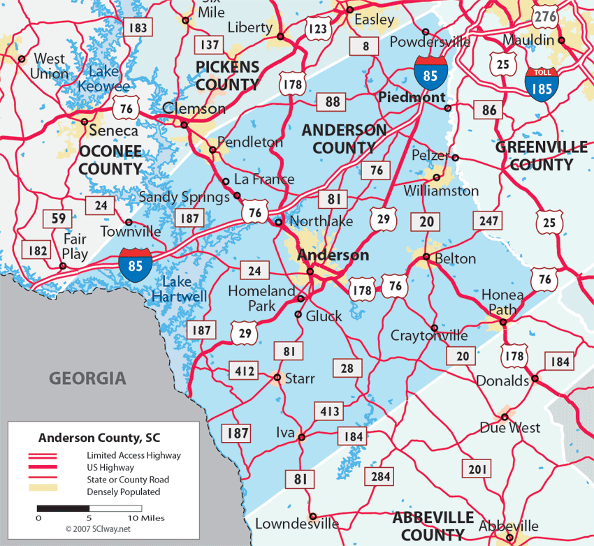 Anderson County Sc School District Map