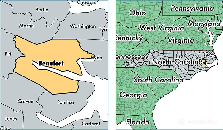 Beaufort North Carolina Map