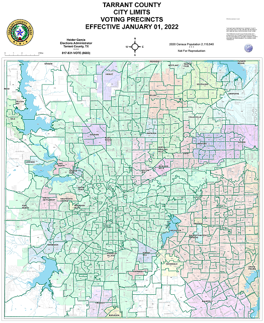 Cities In Tarrant County Map