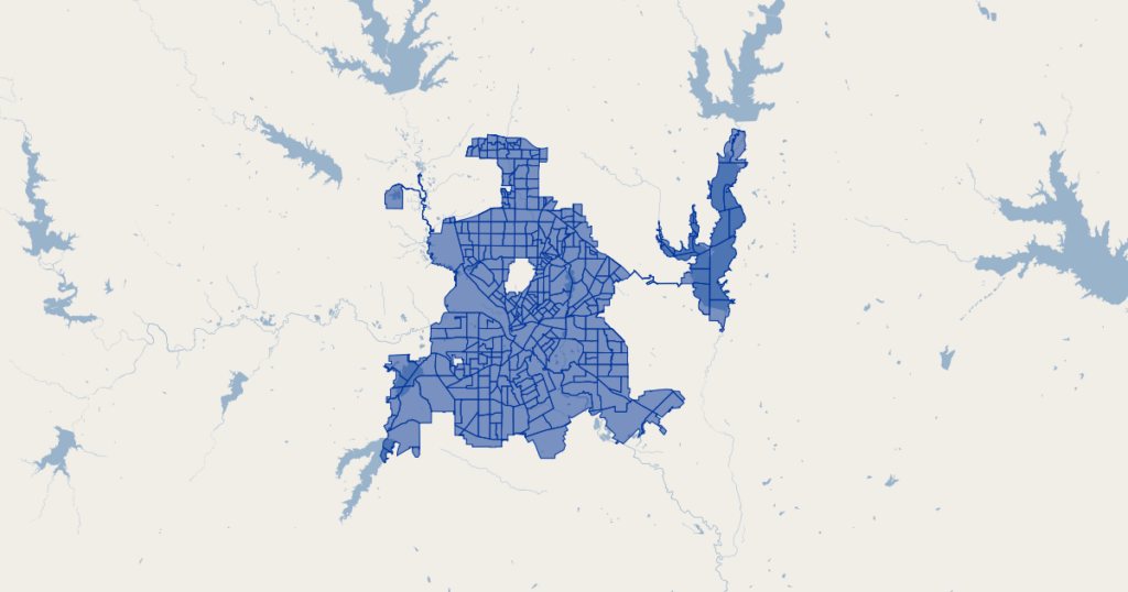 City Of Dallas Texas Census Tracts 2010 GIS Map Data City Of 