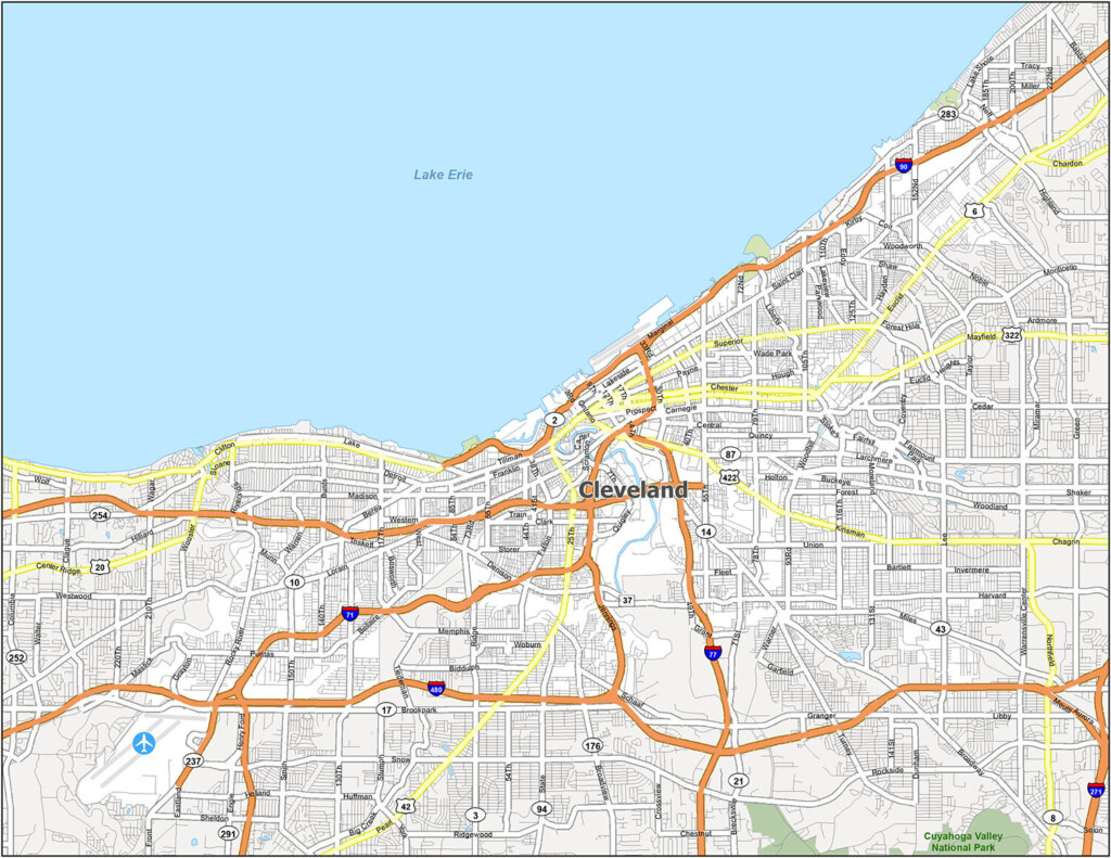 Cleveland Ohio Map GIS Geography