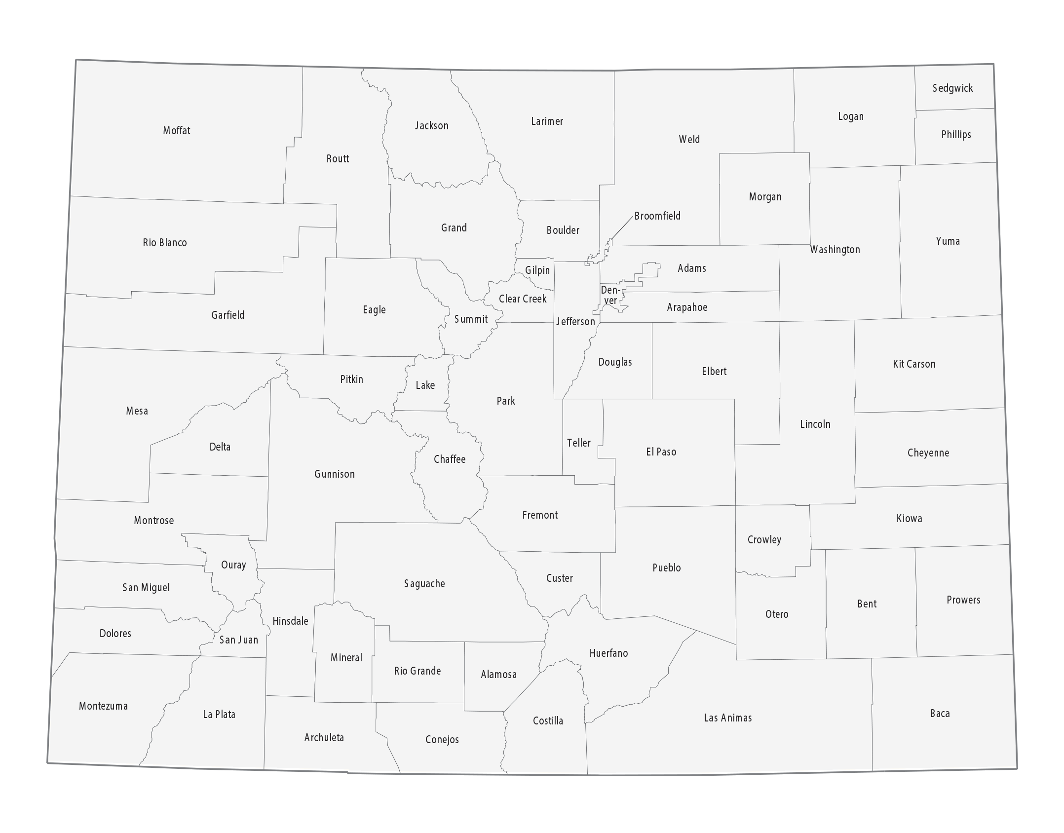 Colorado County Map GIS Geography