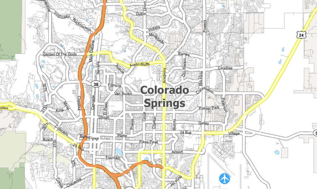 Colorado Springs Map Colorado GIS Geography