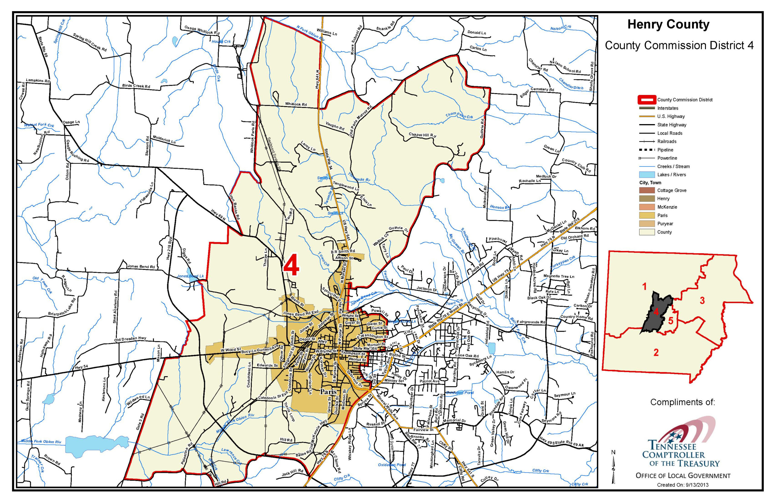 Commission District Maps Official Site Of Henry County TN