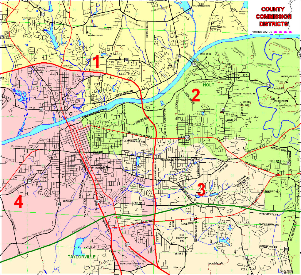 County Commission District Maps Tuscaloosa County Alabama