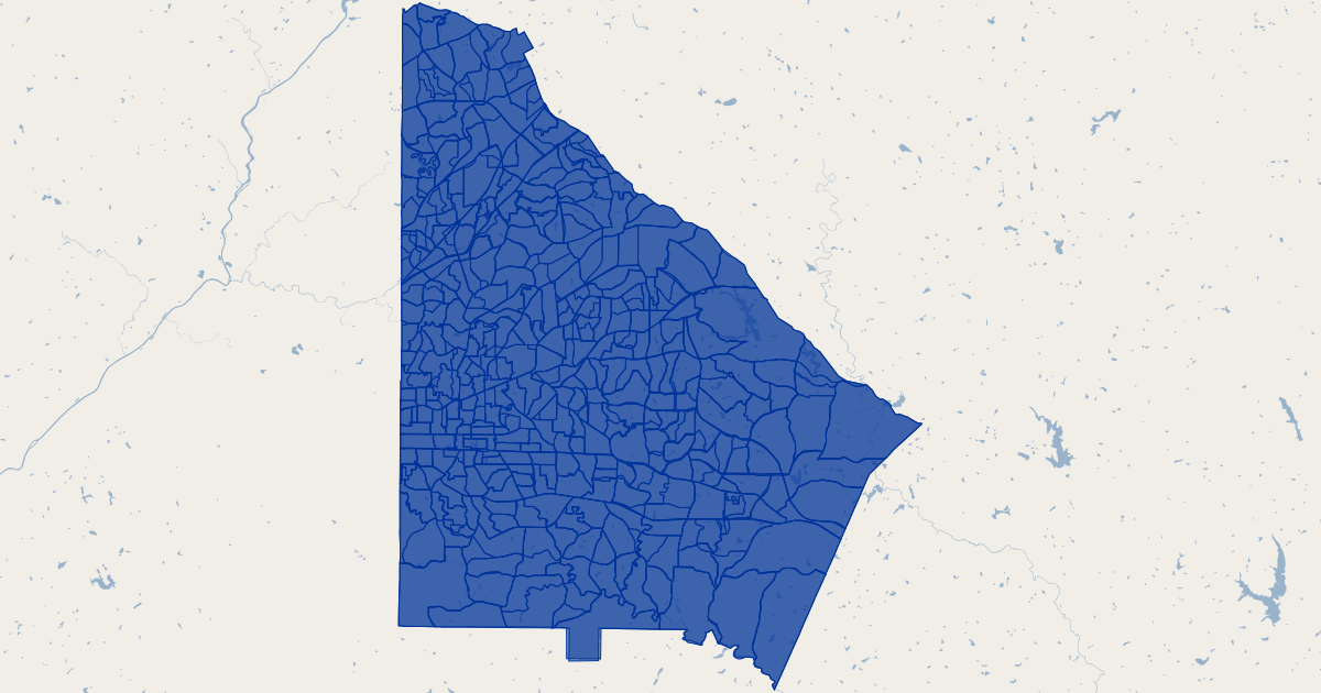 DeKalb County GA Census Block Groups GIS Map Data DeKalb County