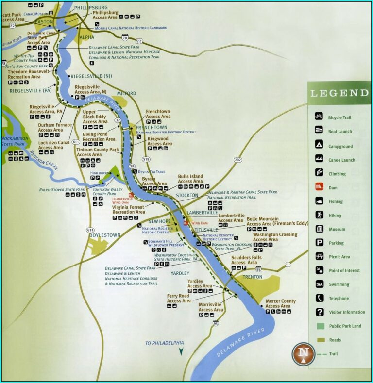 Delaware Canal Towpath Map Map Resume Examples