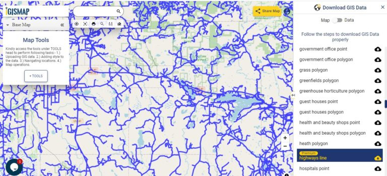 Download Michigan GIS Map Boundary County Rail Highway Shapefile 