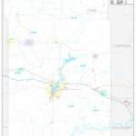 Dunn County WI Wall Map Premium Style By MarketMAPS