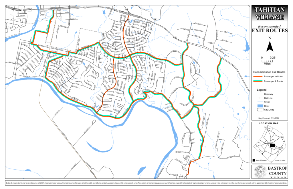 Evacuation Map Tahitian Village