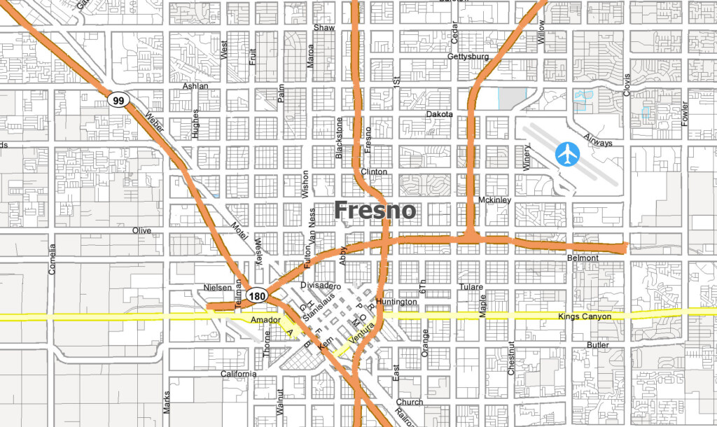 Fresno California Map GIS Geography