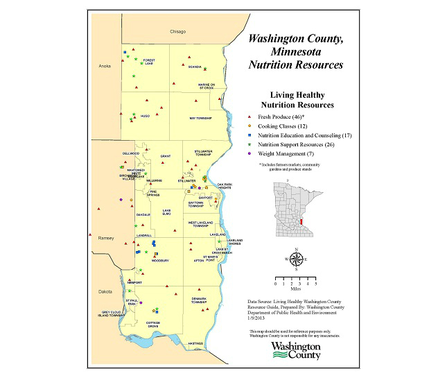 GIS Exchange Map Details Washington County MN Nutrition Resources 