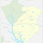 Greene County GA Zip Code Wall Map Basic Style By MarketMAPS MapSales