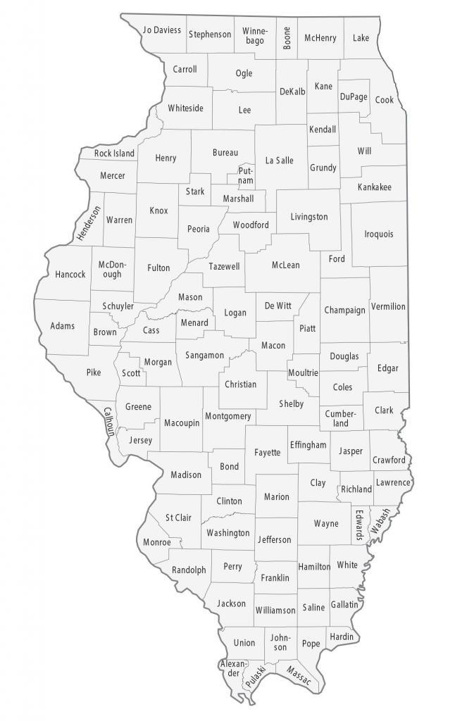 Illinois County Map GIS Geography