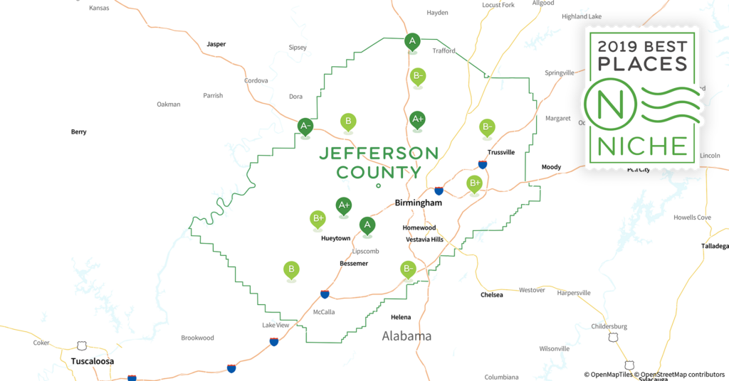 Jefferson County Alabama Tax Maps Cities And Towns Map