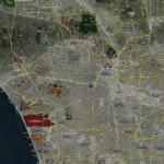 Los Angeles Rolled Aerial Map Landiscor Real Estate Mapping