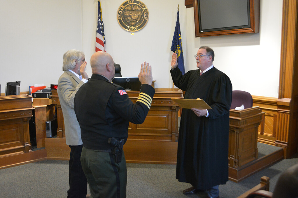 Malone Jackson Take Oath Of Office Benton County Oregon