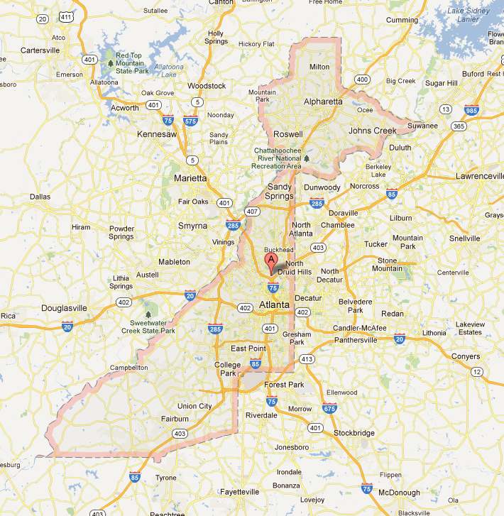 Map Of Fulton County Ga Maping Resources