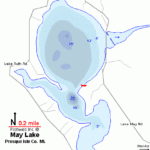 May Lake Map Presque Isle County Michigan Fishing Michigan Interactive