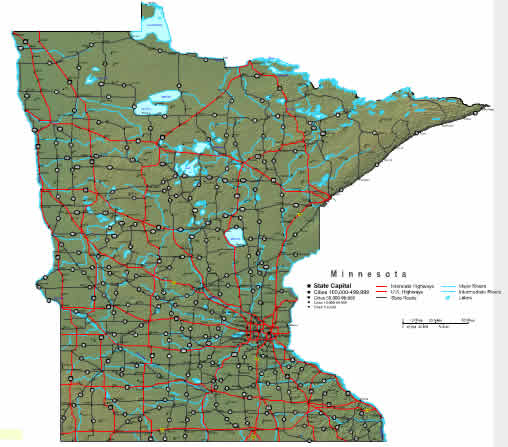 Minnesota Map Online Maps Of Minnesota State