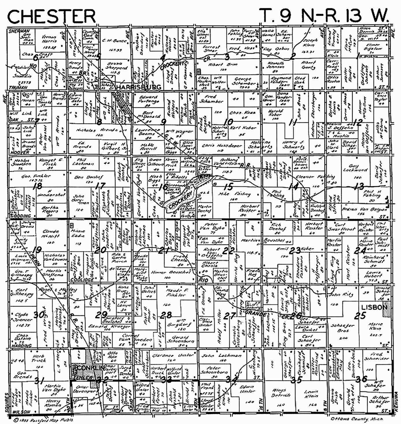 Old Plat Maps 1864 1876 1897 1955 And 1965 66 Chester Township