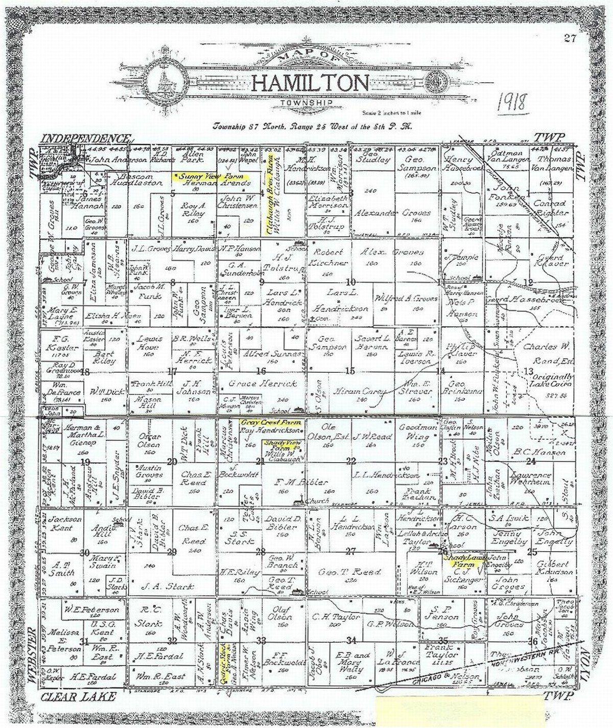 Page 2 1918 Hamilton County Maps