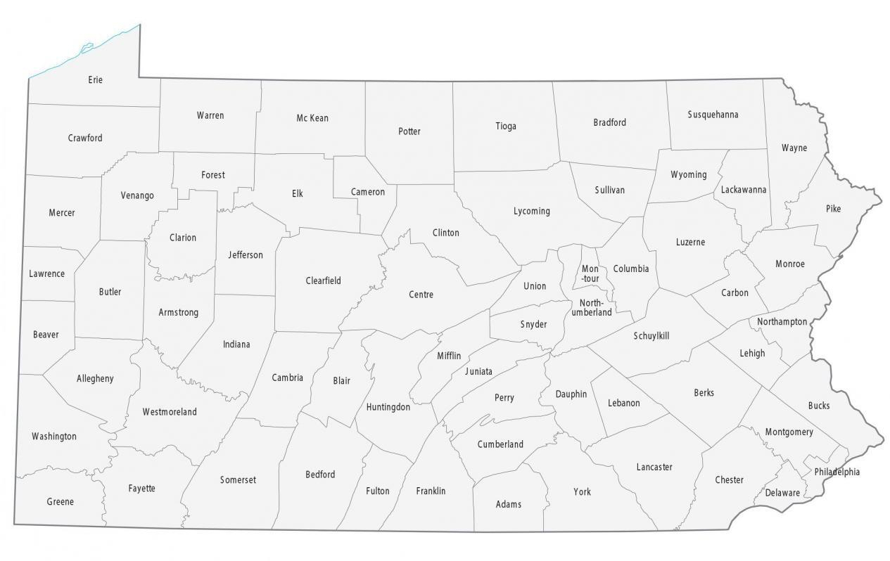 Pennsylvania County Map GIS Geography