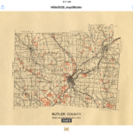 Pin By Bill Robinson On Maps County Map Butler County Genealogy Map