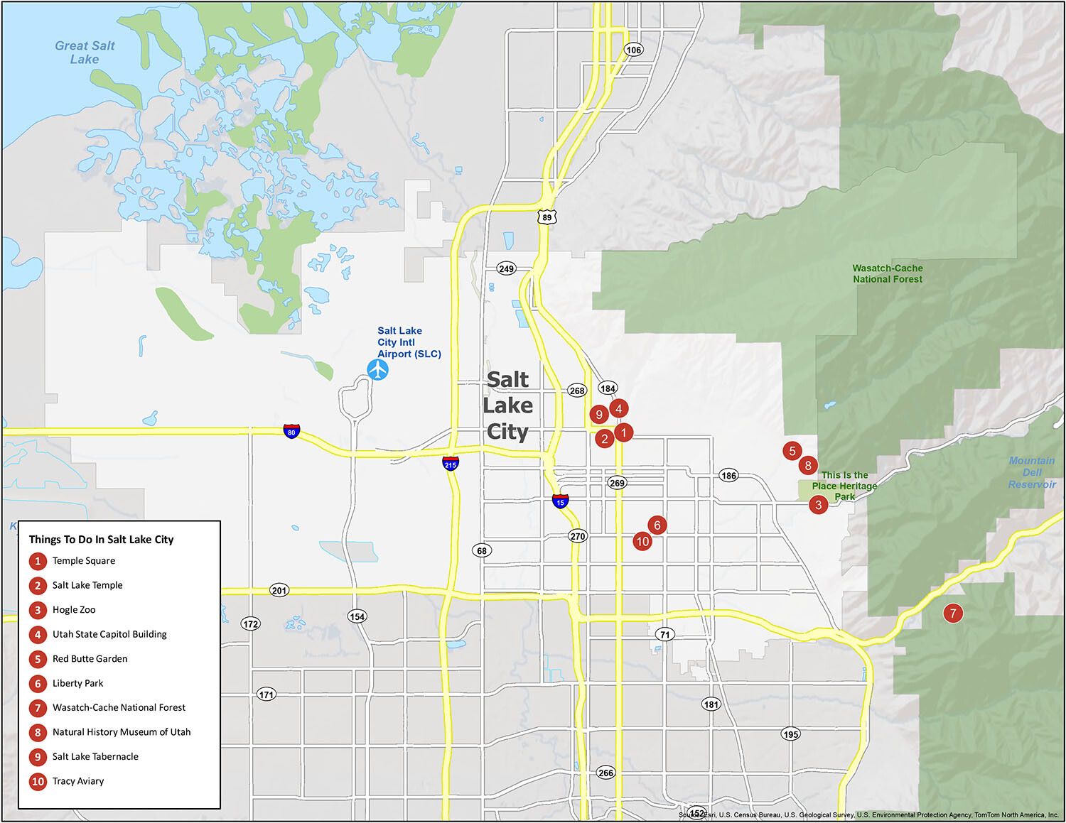 Salt Lake City Map Utah GIS Geography