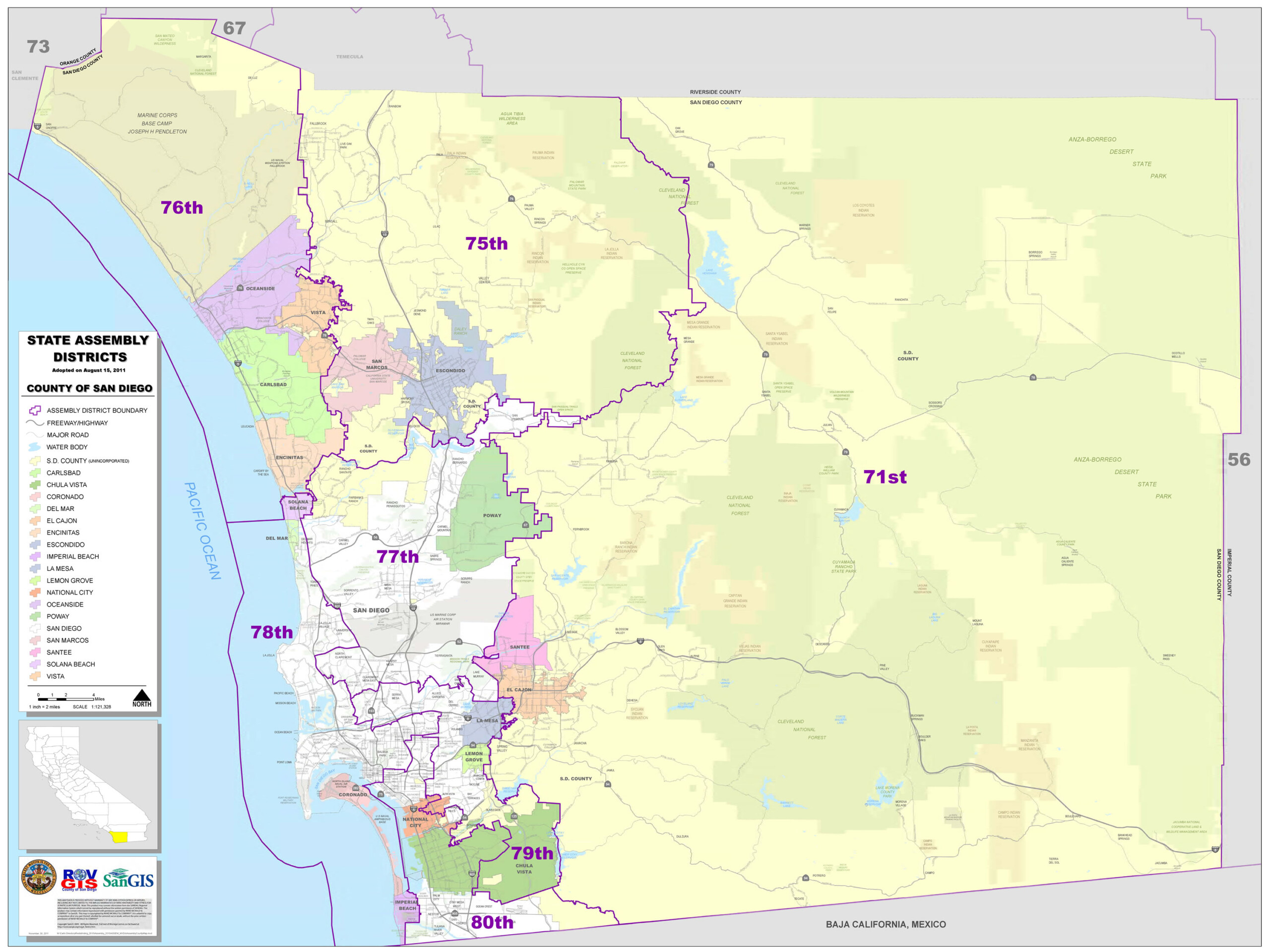 San Bernardino County District Map