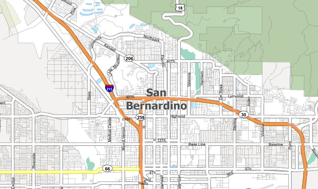 San Bernardino Map California GIS Geography