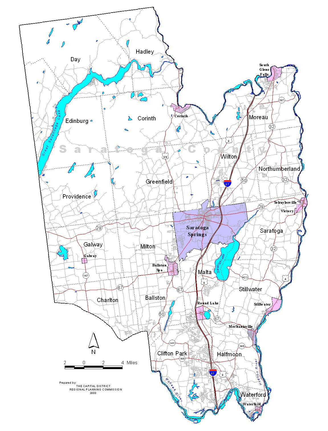 Saratoga County NYGenWeb Map Page