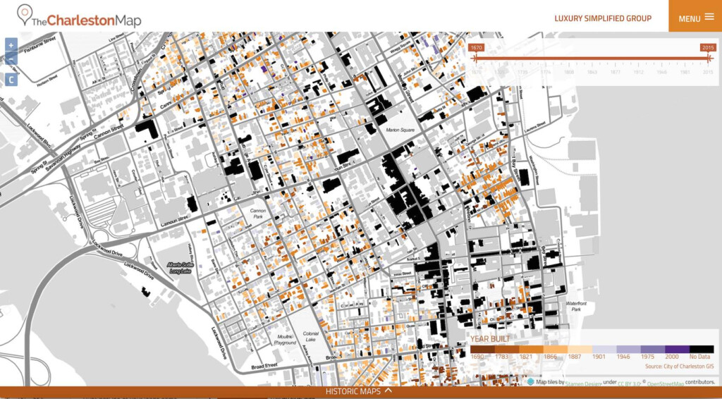 The Charleston Map History Blended With Modern GIS Data Blog Luxury 