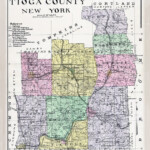 Tioga County New York Map Plate