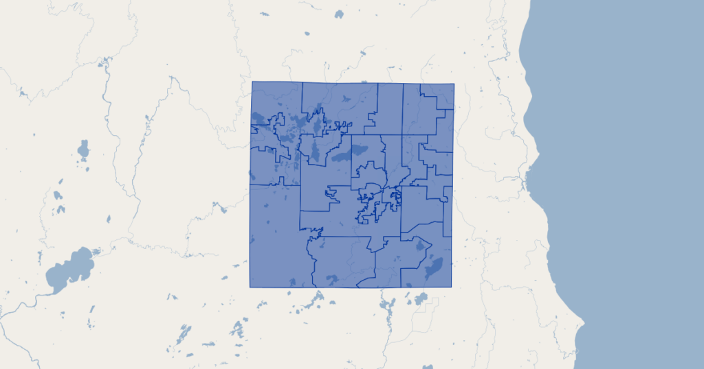 Waukesha County Wisconsin Supervisory Districts GIS Map Data 